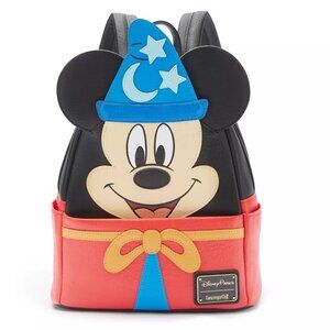 NWT Disney Parks Sorcerer Mickey Mouse Loungefly Mini Backpack Fantasia 85th